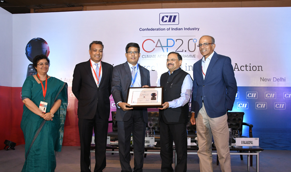 SIERRA wins National Award for CAP 2.0° Commitment at the Climate Leadership Conference organized by CII