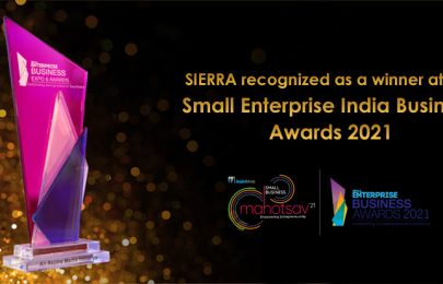 SIERRA recognized as a winner at the Small Enterprise India Business Awards 2021